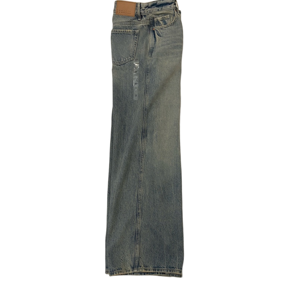 NWT PacSun Washed Blue Denim Jeans with Branded Button, Size 23​ - Picture 4 of 6